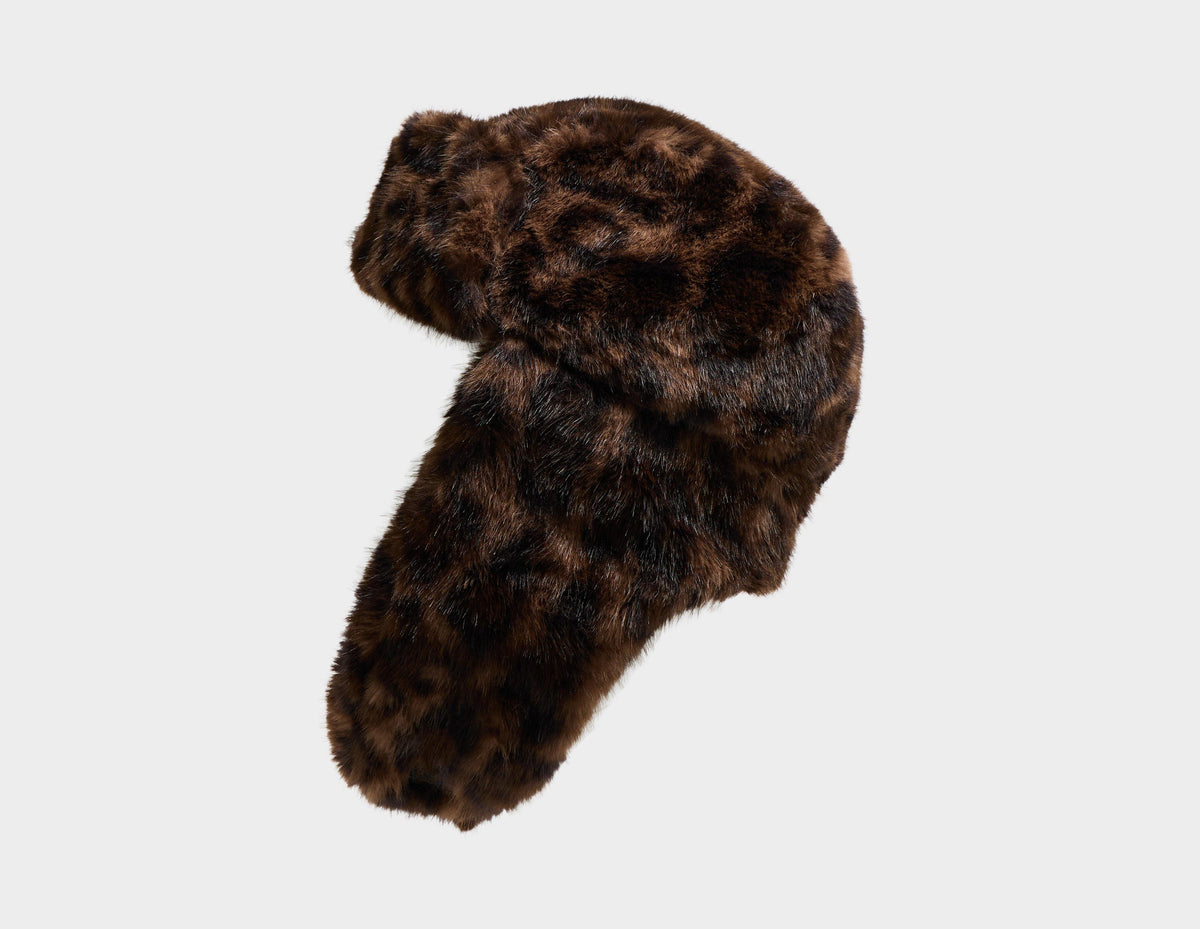New Era Leopard Faux Trapper